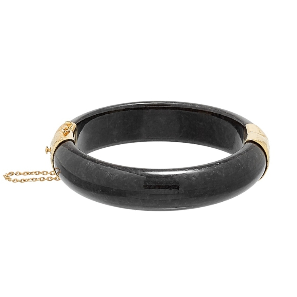 New Real Jade Gold Bangle